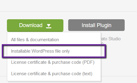 WordPress Installable File Only